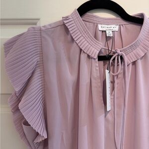NWT Current Air lt purple Pleated Blouse